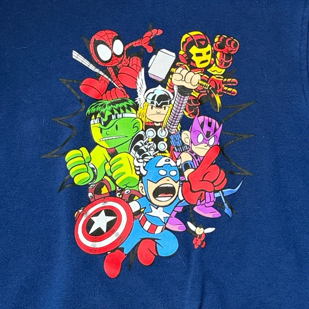 Disney Marvel Avengers superhero sweatshirt boys small preppy school winter